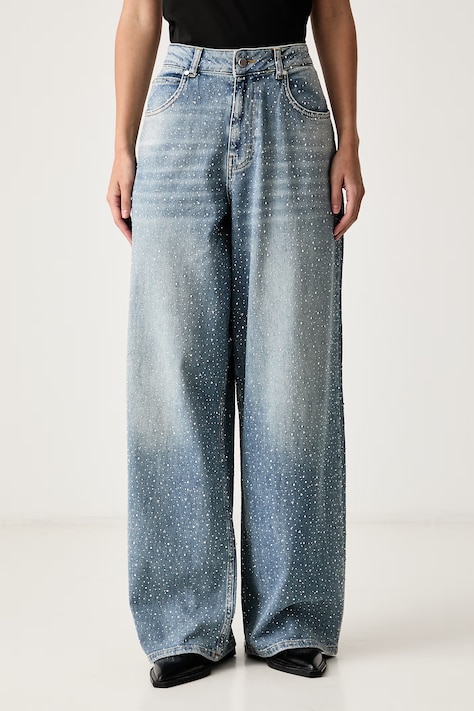 Essentiel Antwerp Jeansy straight damskie Kactus niebieskie Kactus.AA19