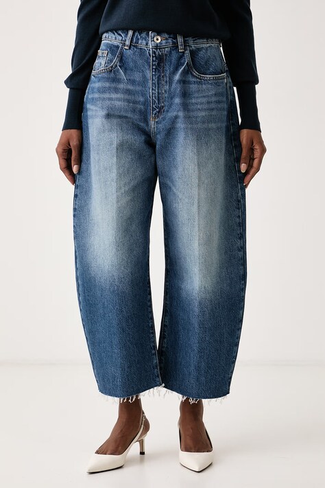 Patrizia Pepe jeansy straight damskie niebieskie 8P0349 D1WZB