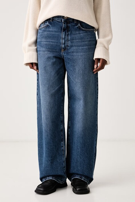 Patrizia Pepe jeansy relaxed fit damskie niebieskie 8P0026 D1WZB