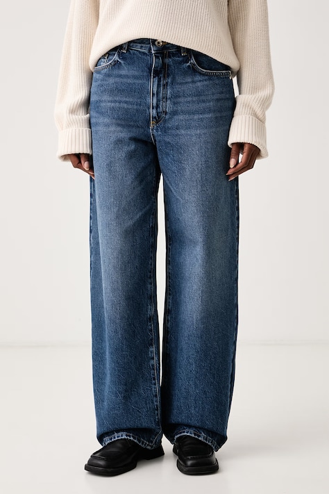 Patrizia Pepe jeansy relaxed fit damskie niebieskie 8P0026 D1WZB