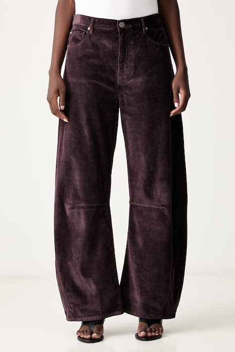 Pinko spodnie damskie sztruksowe bordowe high waist 107196 A3HF