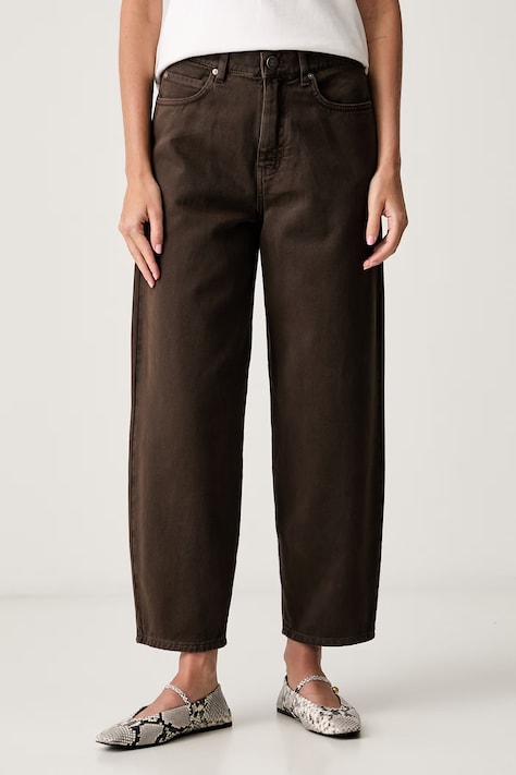 Pinko jeansy relaxed fit damskie brązowe 103857 A3KU
