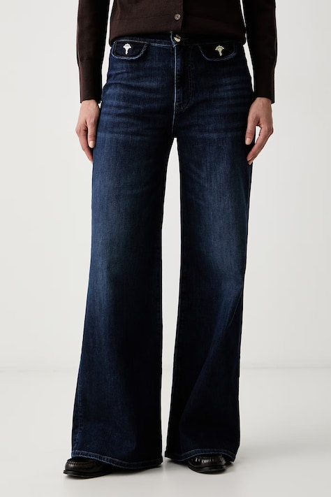 Joop! Τζιν wide leg γυναικεία σκούρα μπλε 30105457
