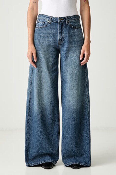 Joop! jeansy wide leg damskie niebieskie 30105323
