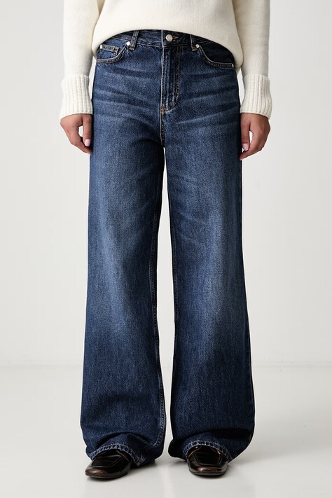 Joop! jeansy wide leg damskie niebieskie 30105316