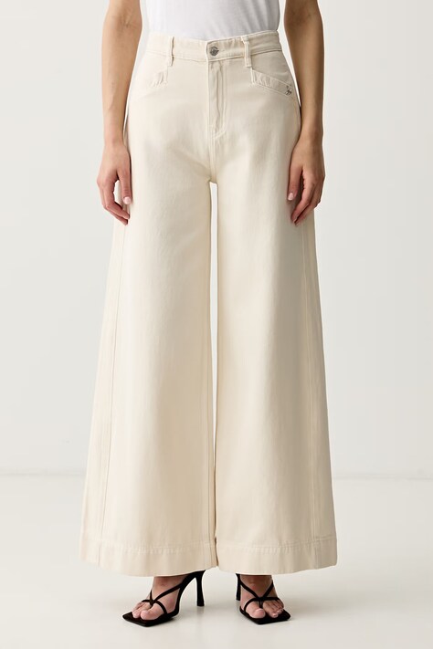 Joop! jeansy wide leg damskie beżowe 30104408