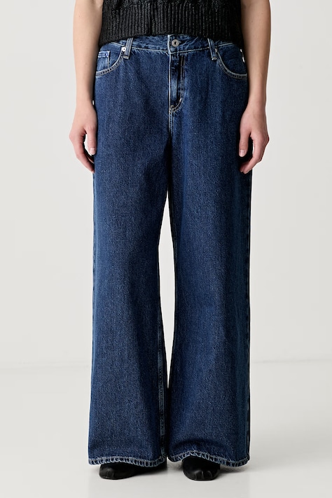 Karl Lagerfeld Jeans jeansy wide leg damskie niebieskie B3W10067