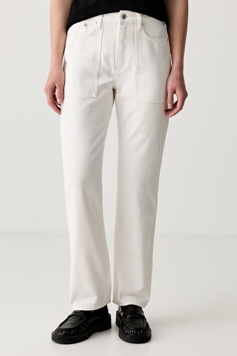 Karl Lagerfeld Jeans jeansy straight damskie beżowe B3W10037