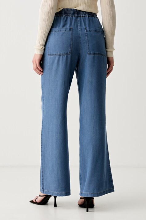 Mos Mosh джинси wide leg жіночі Karis — AW26-SJDZNT, блакитний — фото 3