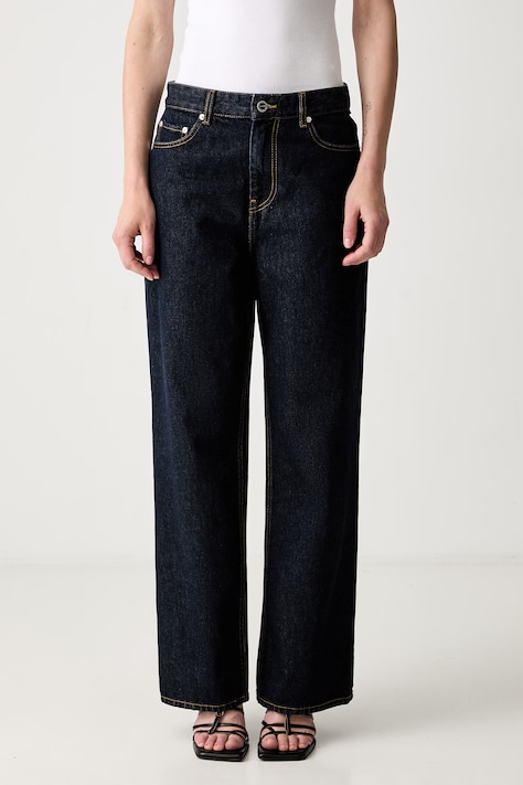 GANNI Izey jeansy straight damskie niebieskie A1100075