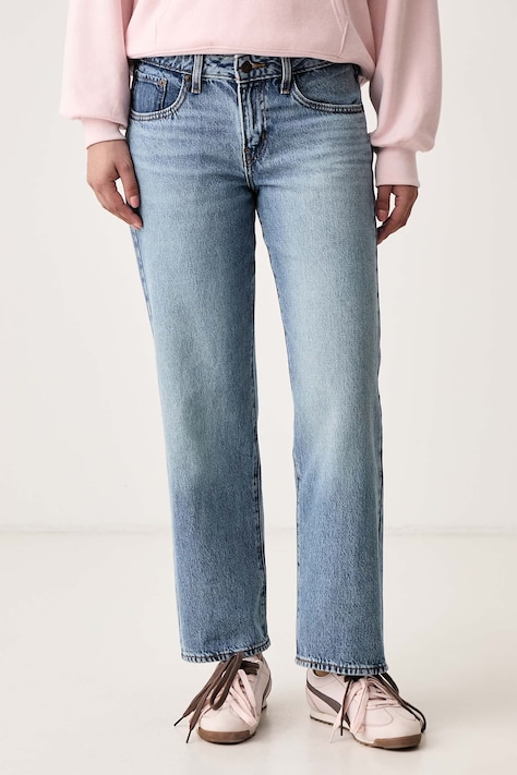 Levi's Ίσια Γυναικεία SUPERLOW STRAIGHT μπλε 0081X