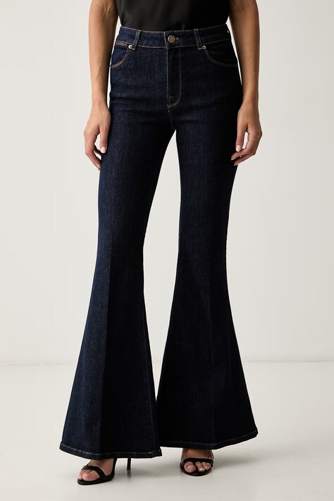 Twinset дънки flare дамски тъмносини 262TP2900