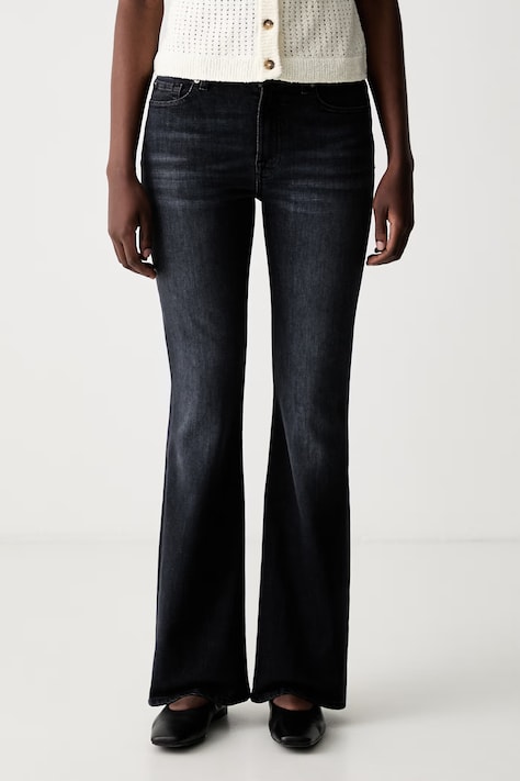 7 FOR ALL MANKIND jeansy bootcut damskie czarne 7U4X0C34