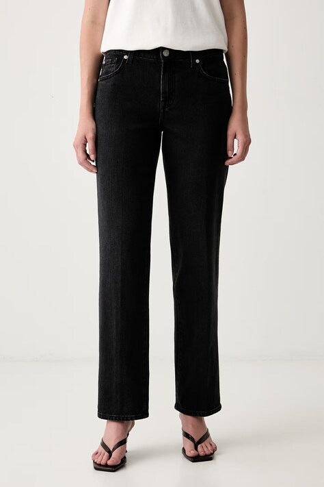 7 FOR ALL MANKIND jeansy straight damskie czarne 7UC90C31