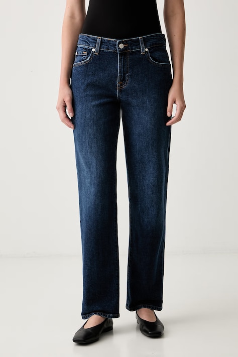 7 FOR ALL MANKIND jeansy straight damskie granatowe 7UC90B86