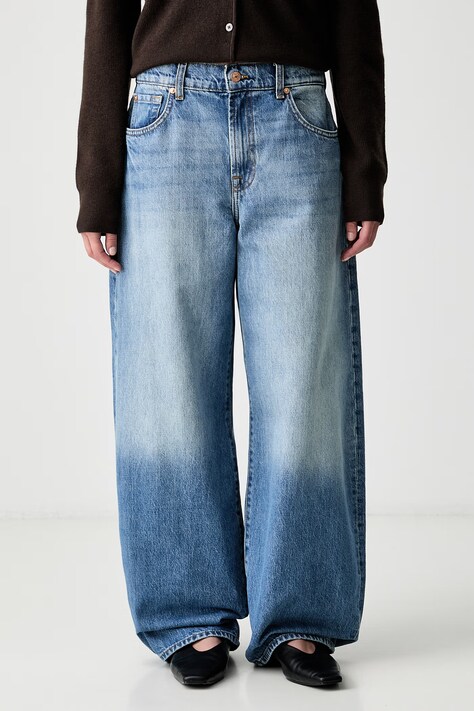 7 FOR ALL MANKIND jeansy relaxed fit damskie niebieskie 7UF70E52