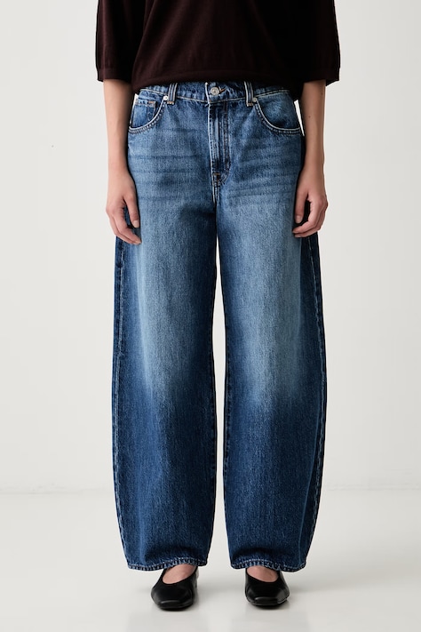 7 FOR ALL MANKIND jeansy relaxed fit damskie niebieskie 7UF70E52