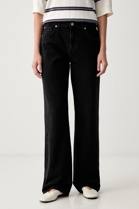7 FOR ALL MANKIND jeansy straight damskie czarne 7UE60C31
