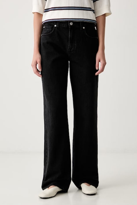 7 FOR ALL MANKIND jeansy straight damskie czarne 7UE60C31