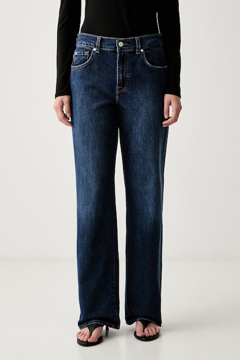 7 FOR ALL MANKIND jeansy straight damskie granatowe 7UE60B86