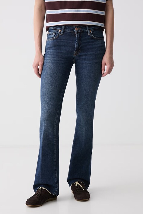 7 FOR ALL MANKIND jeansy bootcut damskie granatowe 7U040A91