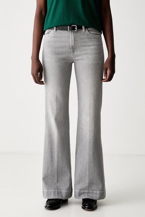 7 FOR ALL MANKIND jeansy flare damskie szare 7U330C66