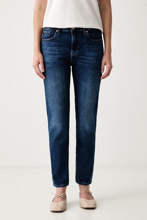 7 FOR ALL MANKIND jeansy skinny damskie niebieskie 7UC30G98
