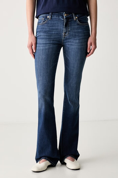 7 FOR ALL MANKIND jeansy bootcut damskie granatowe 7U302C44