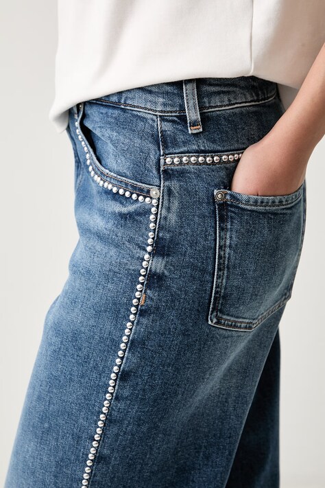 7 FOR ALL MANKIND джинси straight жіночі — AW26-SJDZPH, блакитний — фото 4