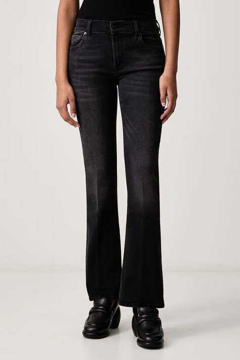 7 FOR ALL MANKIND Jeansy flare damskie czarne 7U040B68
