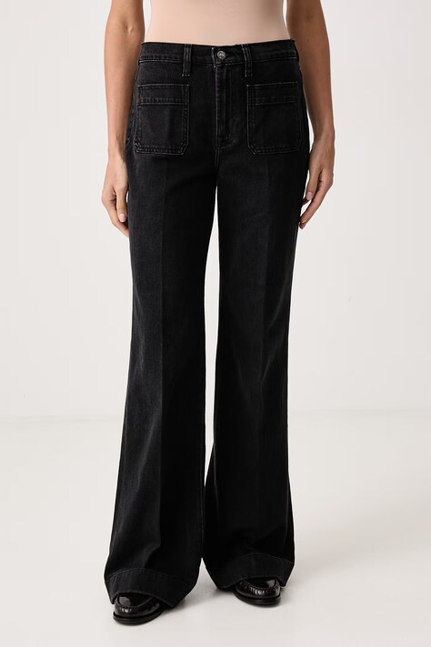 7 FOR ALL MANKIND Jeansy straight damskie czarne 7U330C31