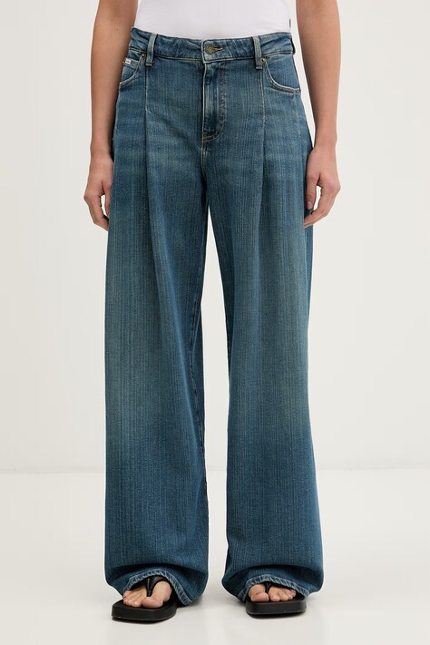 Guess Jeans wide leg traperice za žene plave W6YA2U D1181