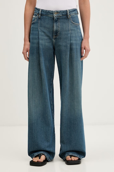 Guess Jeans wide leg traperice za žene plave W6YA2U D1181