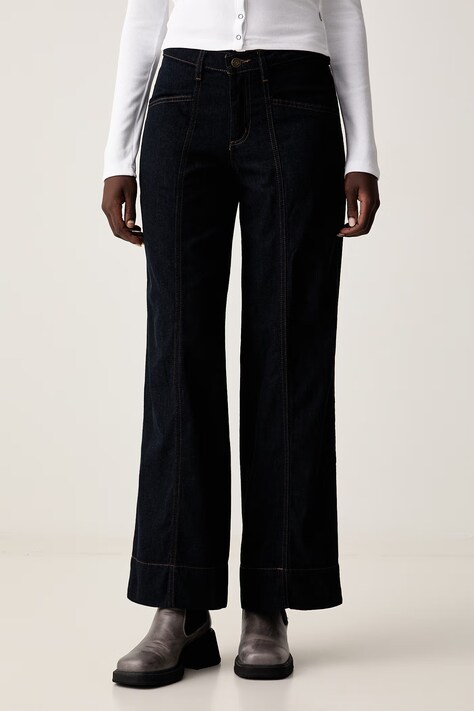 Guess Jeans rifle wide leg dámske tmavomodré W6YA05 D1179