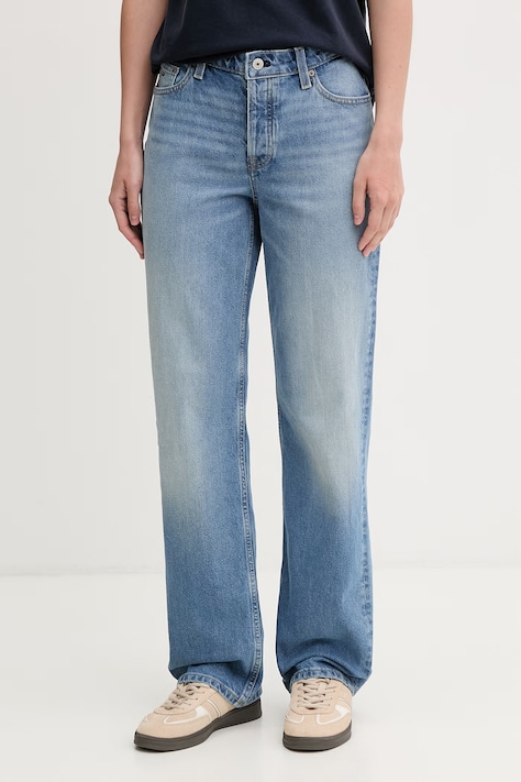 Tommy Jeans jeansy straight damskie niebieskie DW0DW23581