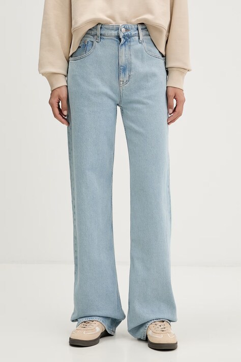 Tommy Jeans jeansy relaxed fit damskie niebieskie DW0DW23112