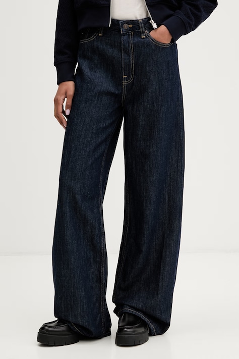 Tommy Jeans rifle wide leg dámske tmavomodré DW0DW23093