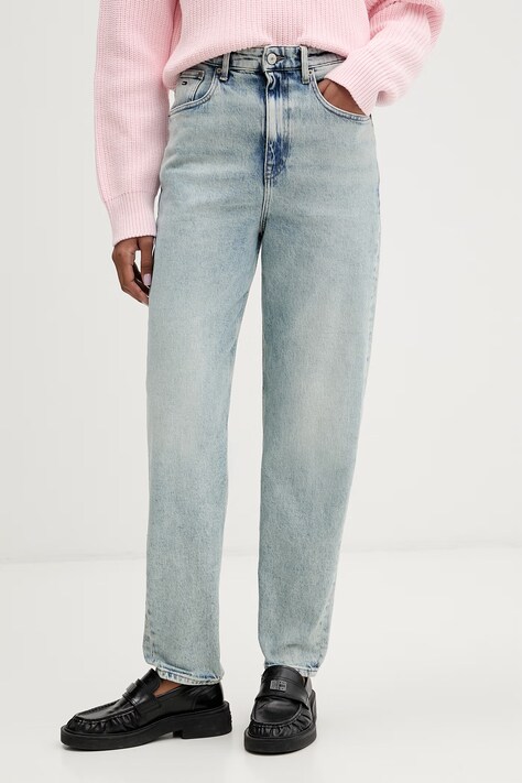 Tommy Jeans kavbojke relaxed kroja ženske modre DW0DW23089
