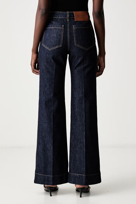 Victoria Beckham джинси wide leg жіночі Alina — AW26-SJDZT1, темно-синій — фото 3