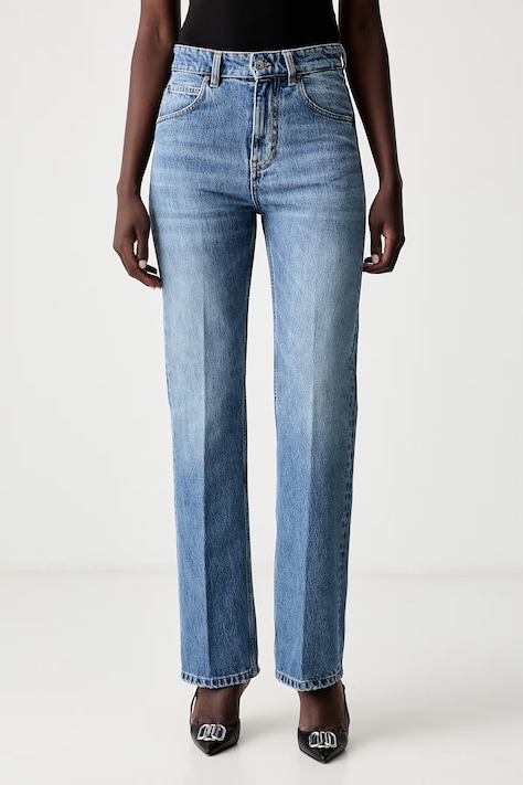 Victoria Beckham jeansy slim fit damskie Julia niebieskie 1226DJE005216S