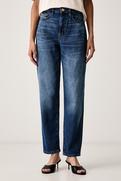 Guess Jeansy mom fit damskie NEW MOM granatowe W6YA3J D1541