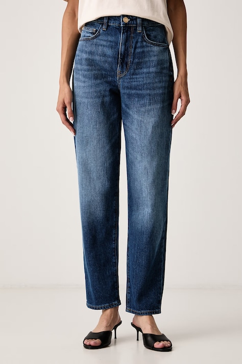 Guess Jeansy mom fit damskie NEW MOM granatowe W6YA3J D1541