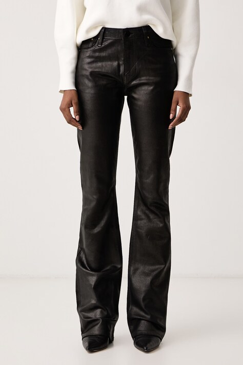 Guess Blugi flared pentru femei SEXY FLARE negri W6BA0L D2083