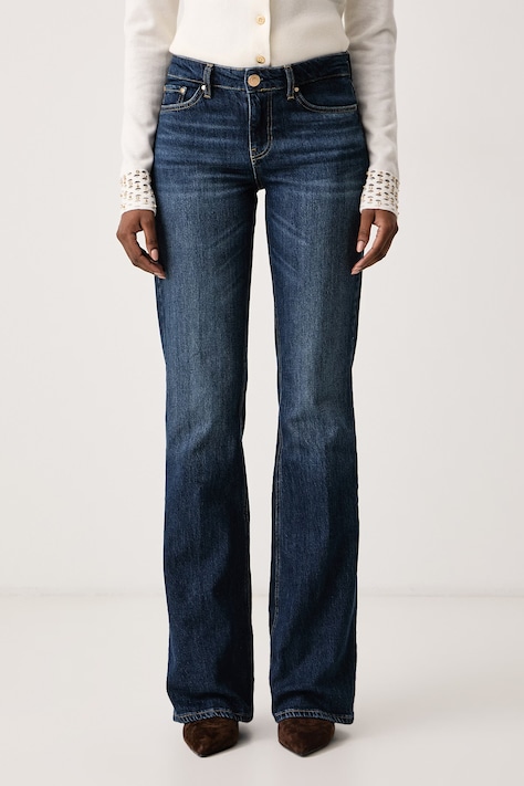 Guess Jeansy flare damskie BEVERLY niebieskie W6BAJ7 D2097