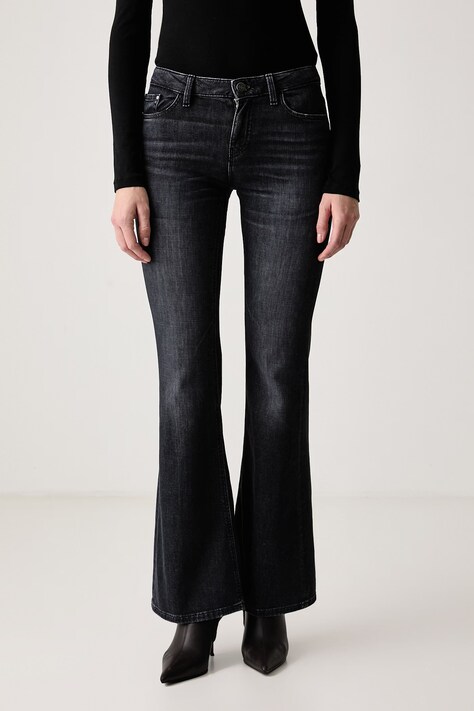 Guess Jeansy bootcut damskie BEVERLY czarne W6BAJ7 D2088