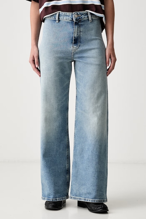 Tommy Hilfiger wide leg džíny dámské modré WW0WW49970