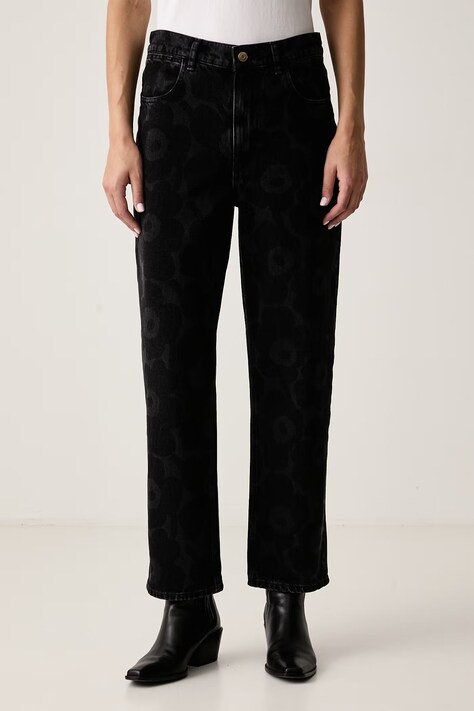 Marimekko Jeansy relaxed fit damskie czarne 096031
