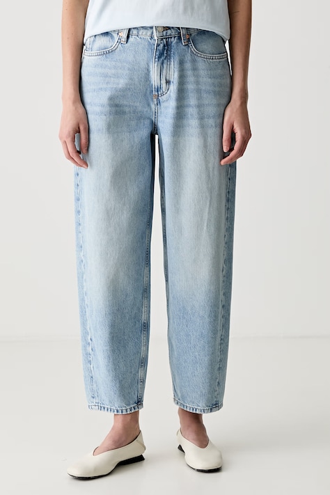 Marc O'Polo jeansy barrel damskie niebieskie 5000009774