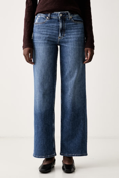 Marc O'Polo jeansy wide leg damskie niebieskie 5000009761