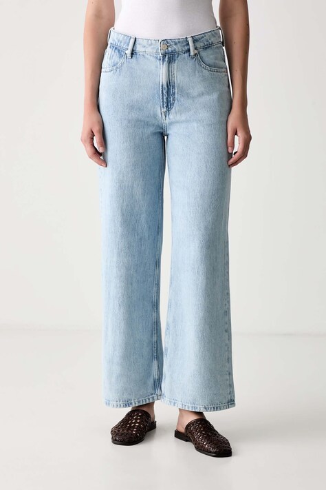 Marc O'Polo jeansy wide leg damskie niebieskie 5000009759